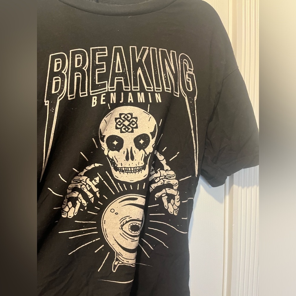 Breaking Benjamin Logo T shirt with skeleton